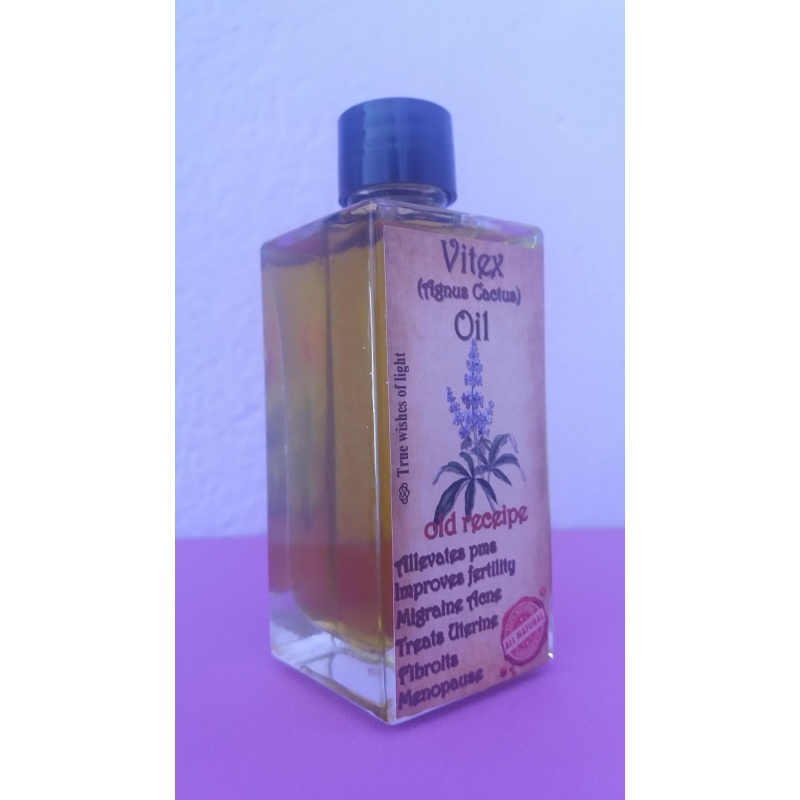 Vitex Agnus-Castus Oil Infused in Pure Greek Olive Oil 50 ml - A Natural Therapy Elixir for Women's Wellness. Harmony in Bloom