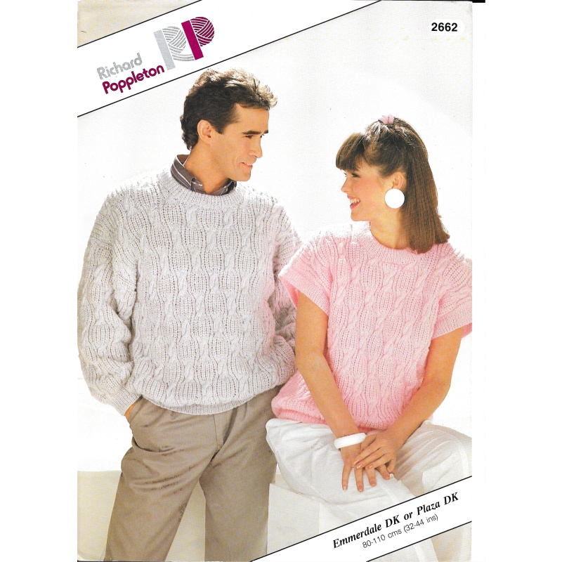 His and Her Sweater and Slipover Knitting Pattern