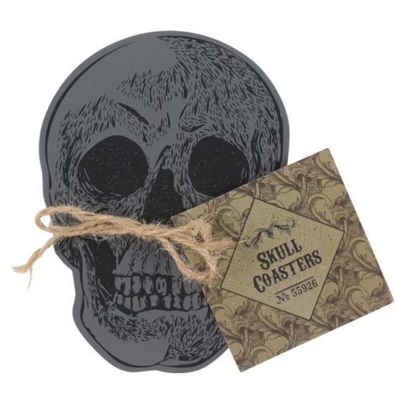 SET OF 4 SKULL COASTERS