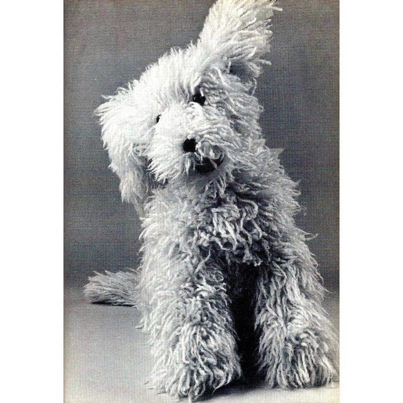 Large Furry Toy Dog Knitting Pattern