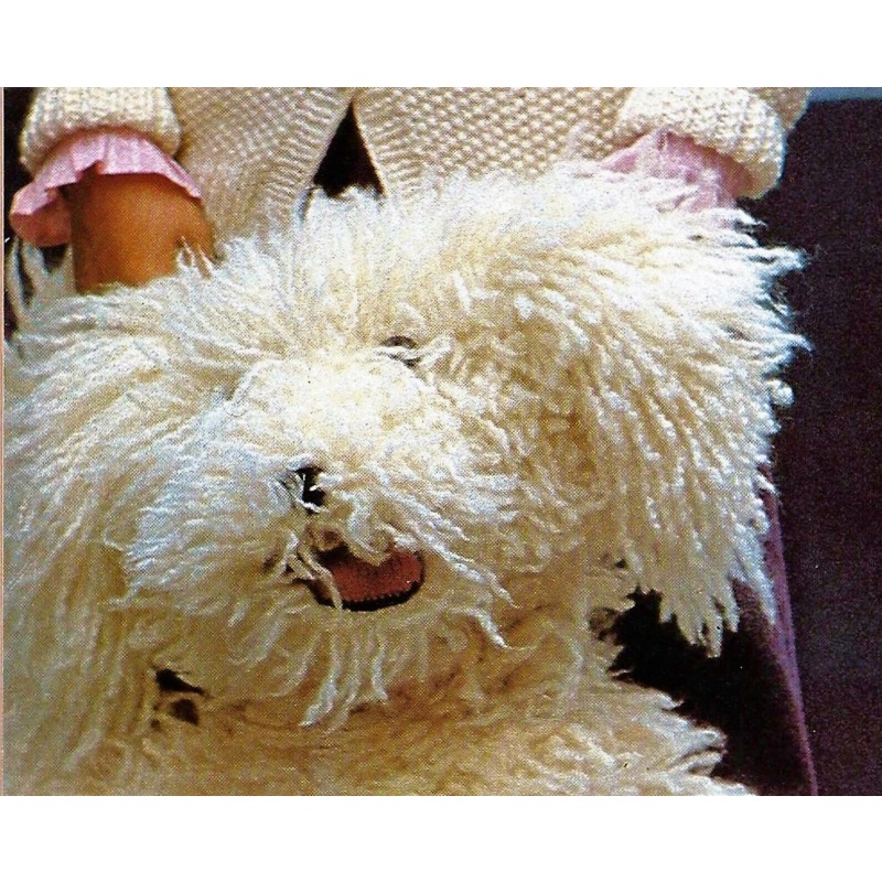 Large Furry Toy Dog Knitting Pattern