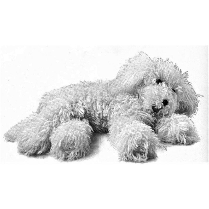 Large Furry Toy Dog Knitting Pattern