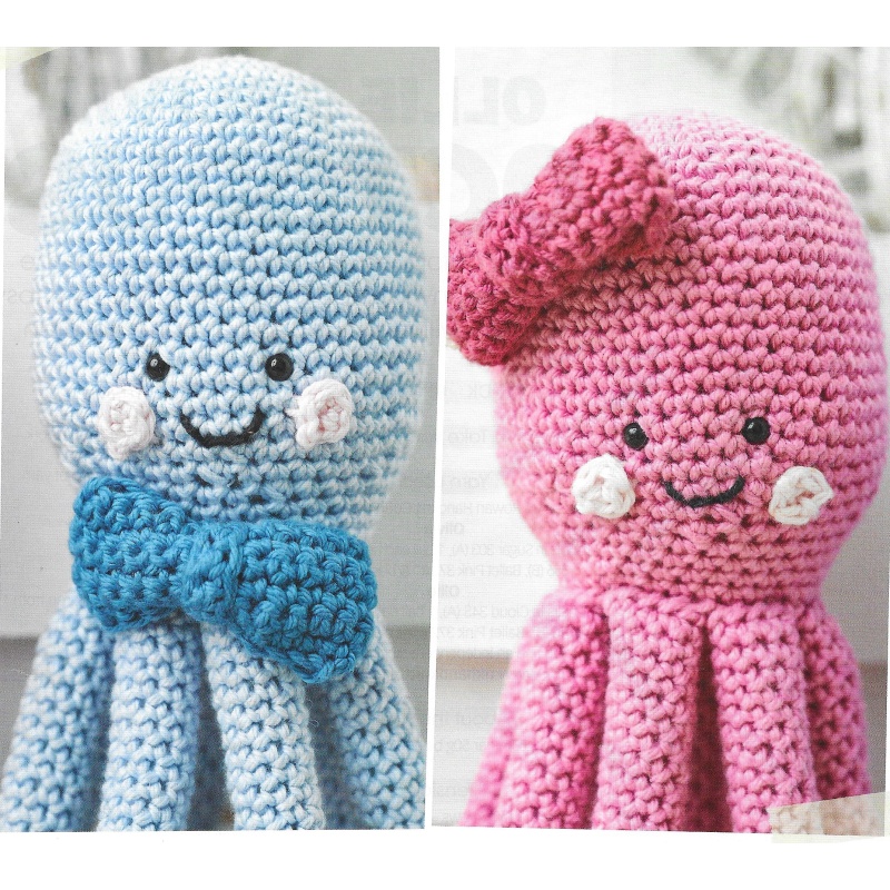 Ollie and Olivia Octopus toy Crochet Pattern