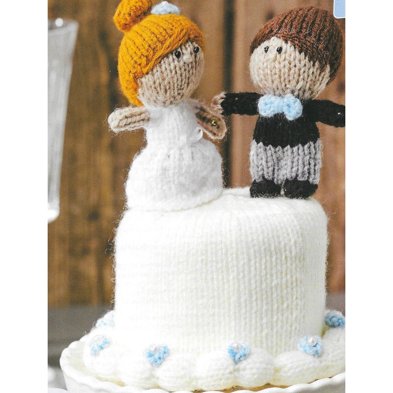 Wedding Cake Bride and Groom Knitting Pattern Top Tier