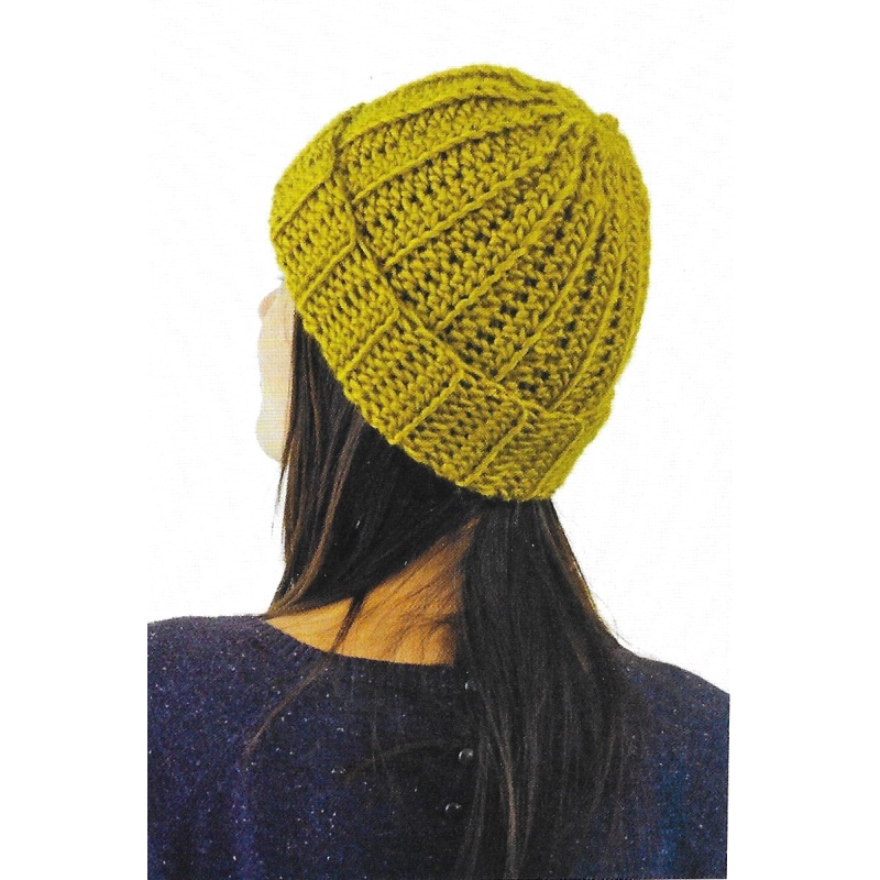 Ribbed Beanie Hat  Crochet Pattern