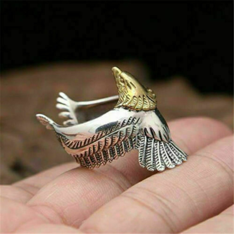 Eagle Spirit Ring Vessel to help with Strength and Wisdom 925 Silver