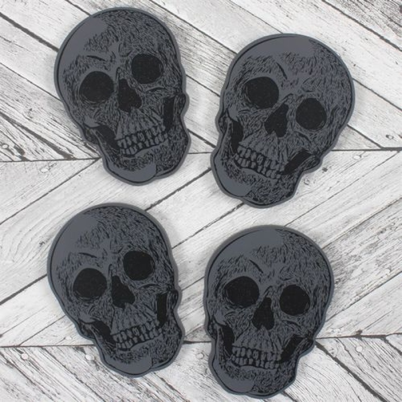 SET OF 4 SKULL COASTERS