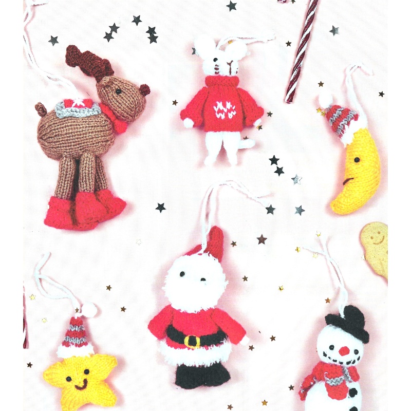 6 Christmas Decorations Knitting Pattern