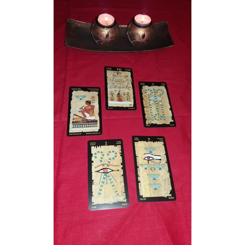 Egyptian Tarot . Reading with FIVE CARDS