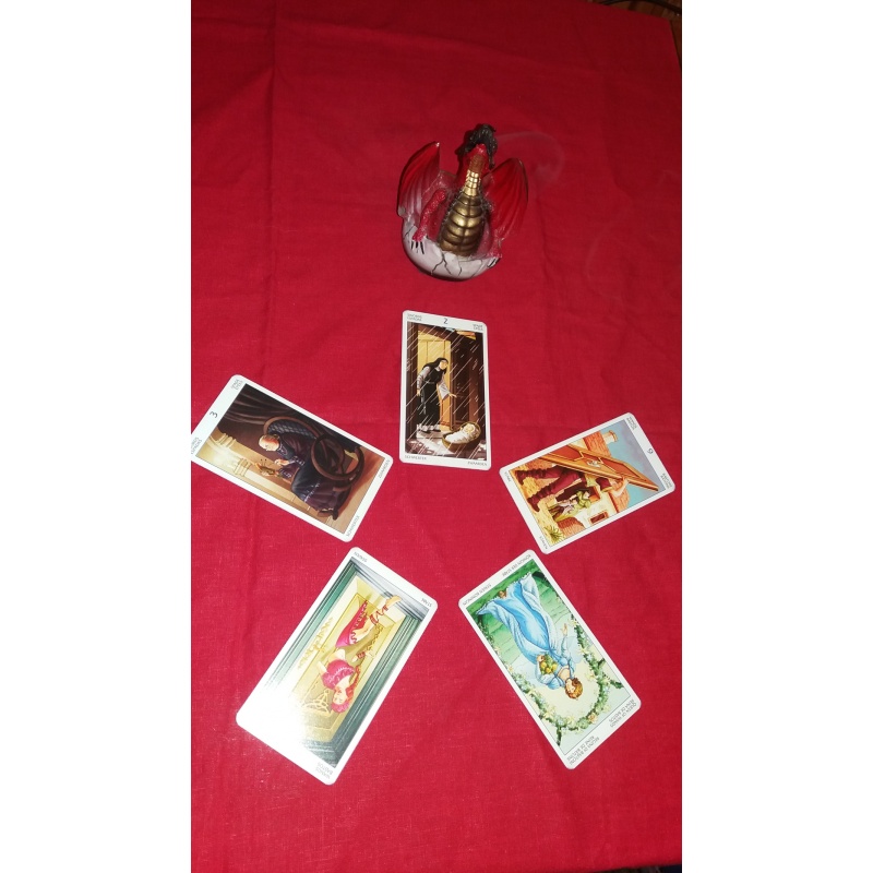 Tarot of 78 doors. Reading with FIVE CARDS