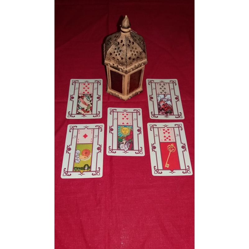 ANDALUSIAN GYPSY TAROT. Reading with FIVE CARDS