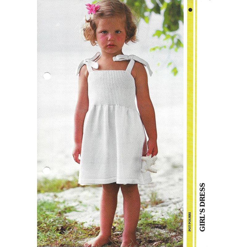 Girls Dress Knitting Pattern