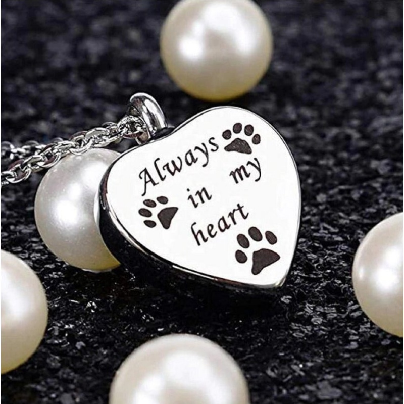 offer Always In My Heart Urn Keepsake Necklace - Pets Ashes / Hair - Forever In My Heart