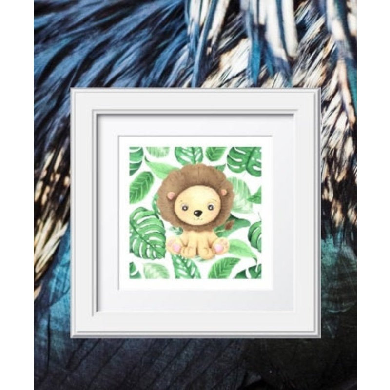 nursery decor, kids room, decor, framed prints, lion, animal prints