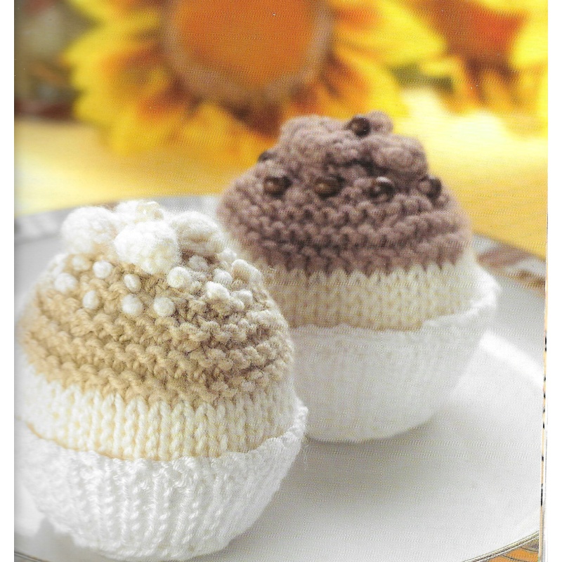 Coffee Cup Cake Slice Knitting Pattern