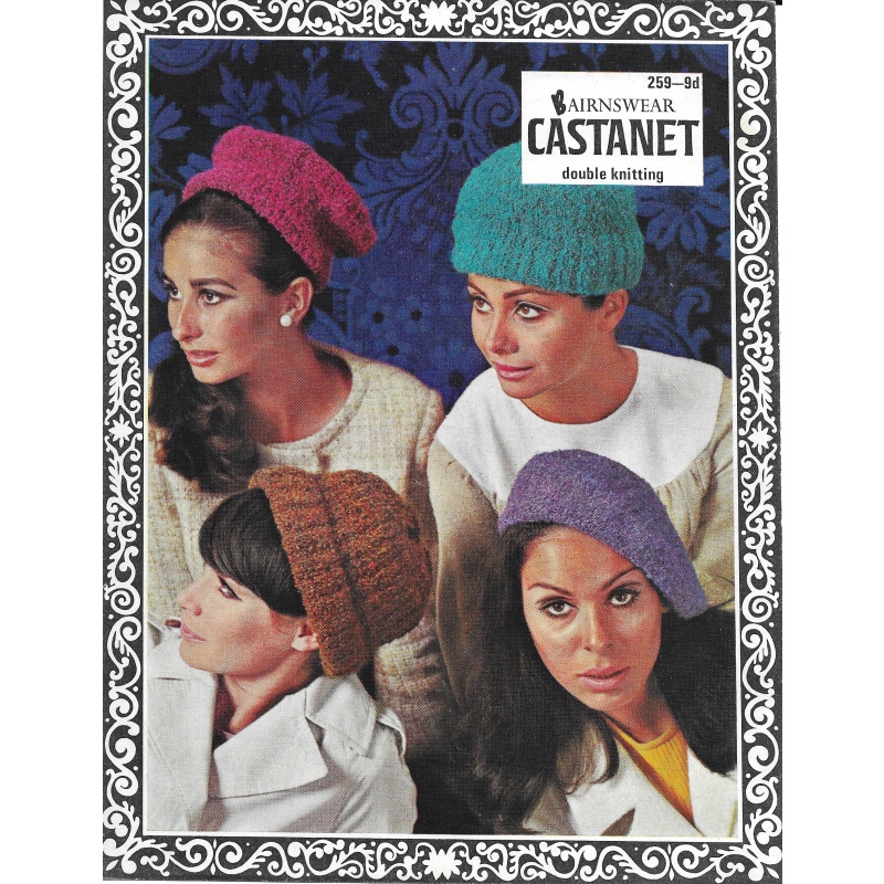 Knitting Pattern Vintage Hats - 4 styles