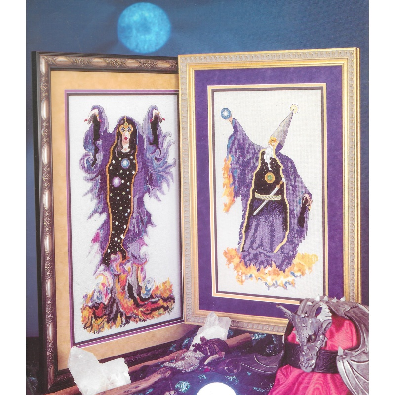 Cross Stitch Patterns Wizard & Witch / Sorceress