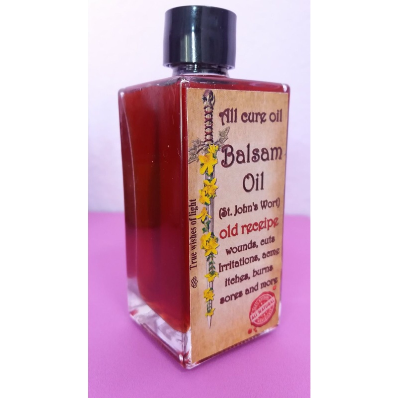 Balsam St. John's Wort Oil 50ml: Ancient Herbal Protector and Healer.To heal wounds, remedy kidney troubles. For excoriations, wounds, and bruises.