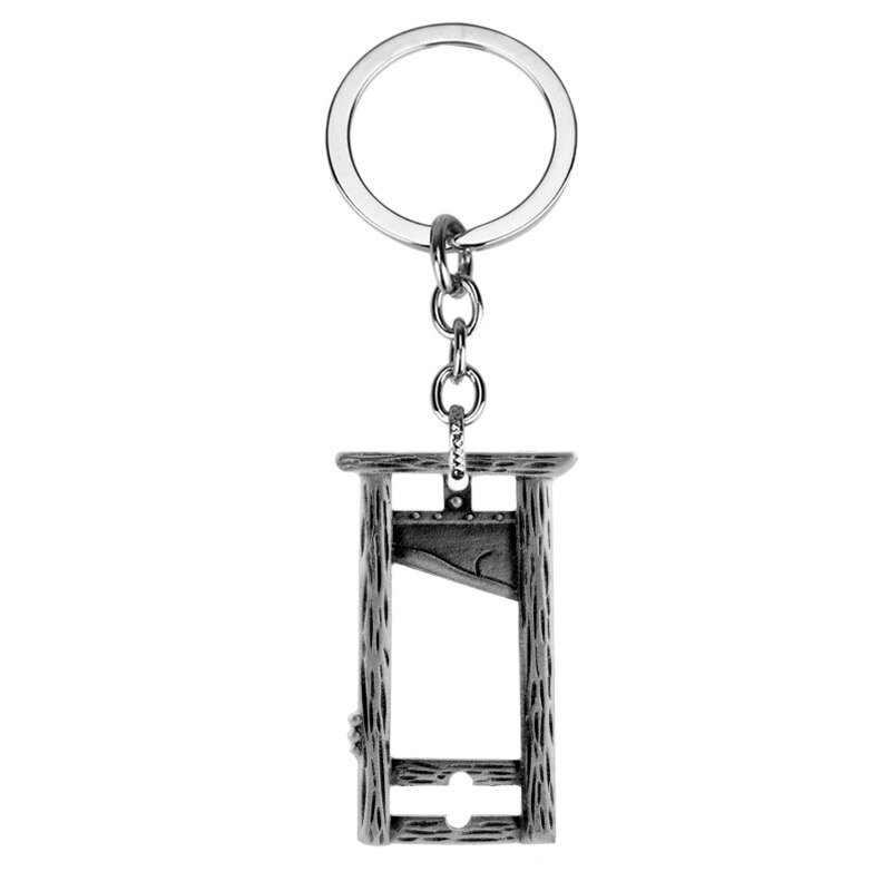 Silver Tone Guillotine French Revolution Keyring