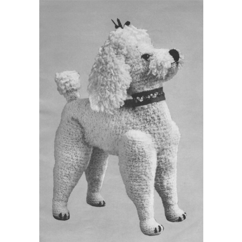 Poodle Knitting Pattern Vintage toy dog