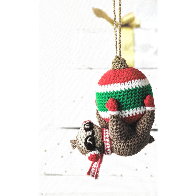 Sloth Christmas Tree Decoration Crochet Pattern