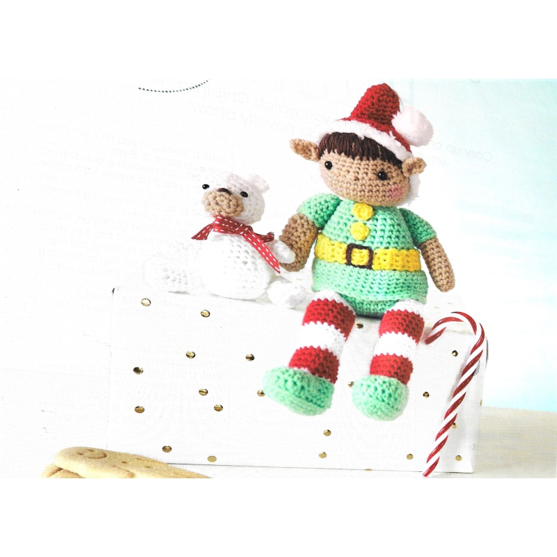 Elf and Teddy Christmas Crochet Pattern