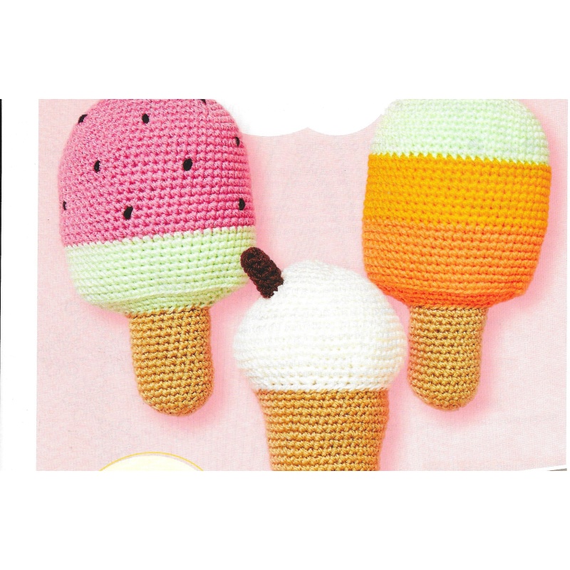 Crochet Pattern Ice Cream and Ice Lollies