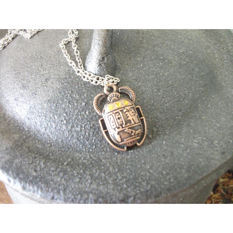 bMystic Egyptian Scarab Pendant