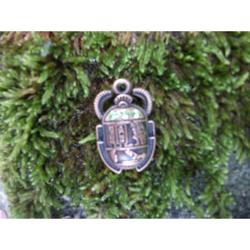 bMystic Egyptian Scarab Pendant