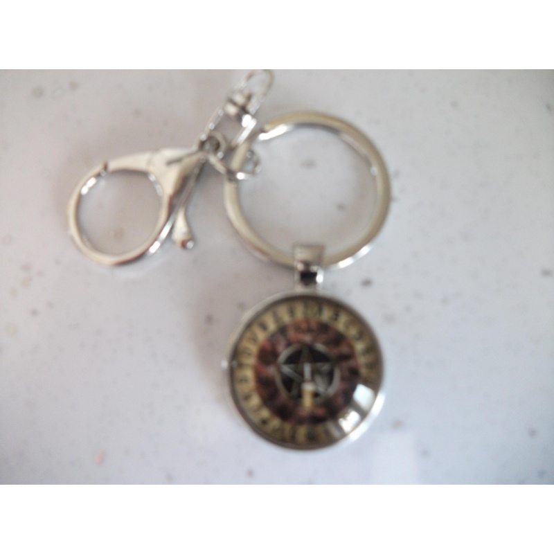 Round Ouija Candle Keyring key chain