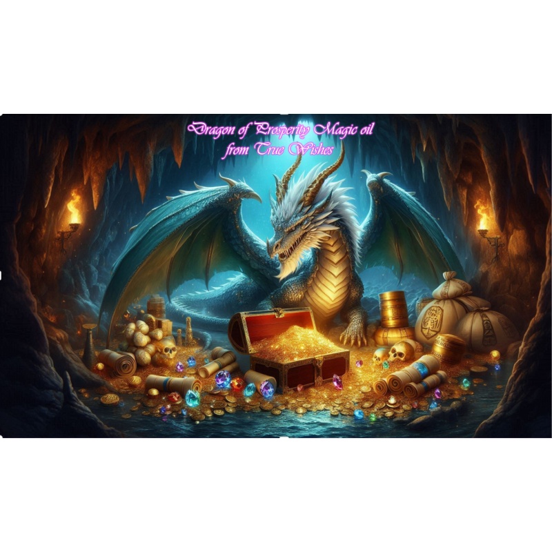 Dragon of Prosperity Magic Oil: Invoking Abundance, Prosperity, and Good Luck with Essential Oils 10 ml Truewishes