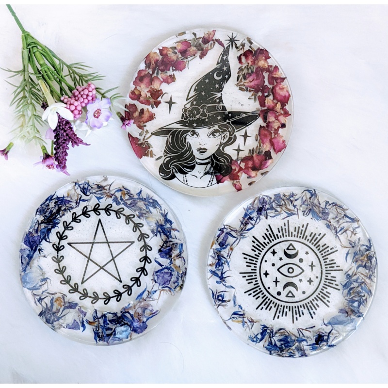 Three Witchcraft coasters