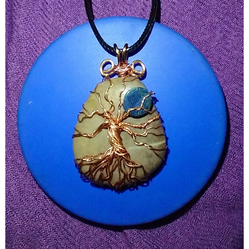 Tree of Life Pendant with Lapis Lazuli moon