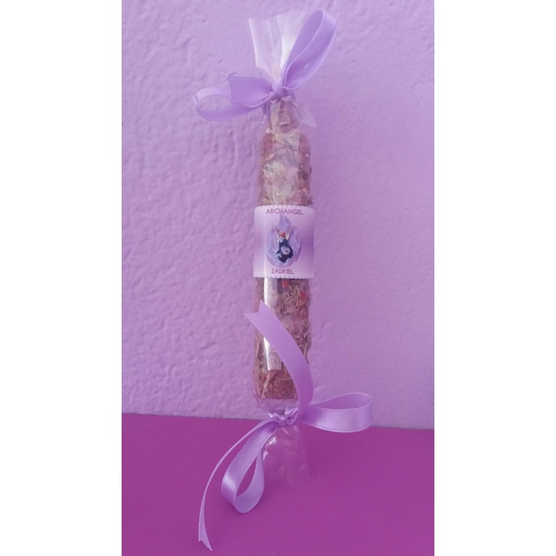 Archangel Zadkiel candle. For joy, love, forgiveness, freedom and mercy