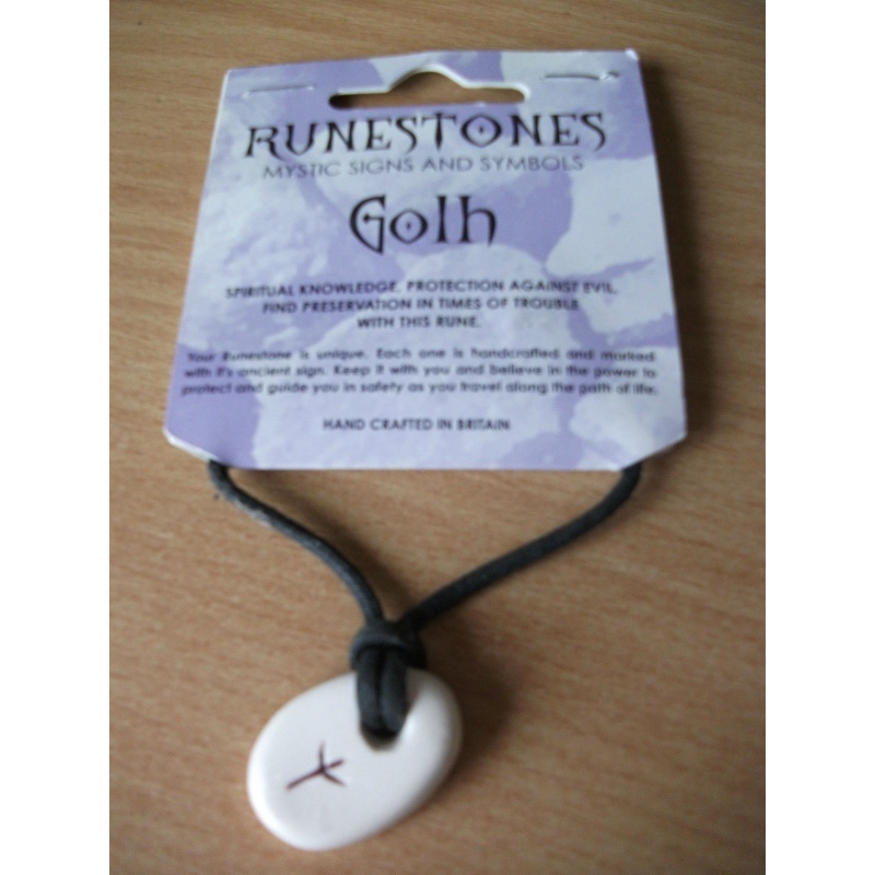 Golh Runestone Pendant / Necklace - Spiritual Knowledge, Protection - Brand New