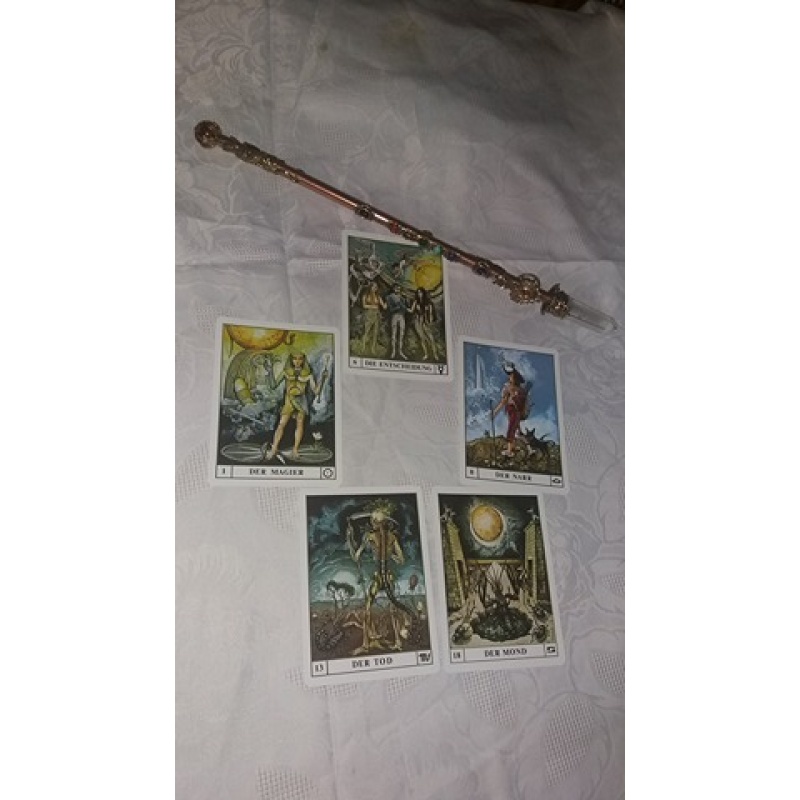 Ansata Tarot Cards Reading with FIVE cards. ONE QUESTION