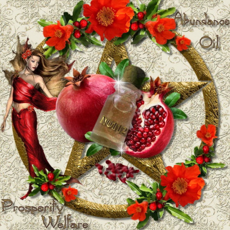 Abundance Perfume Oil - Tap into the Ancient Magic of Prosperity & Good Fortune, Greek ancient magic, ritual magic oil, pomegranate