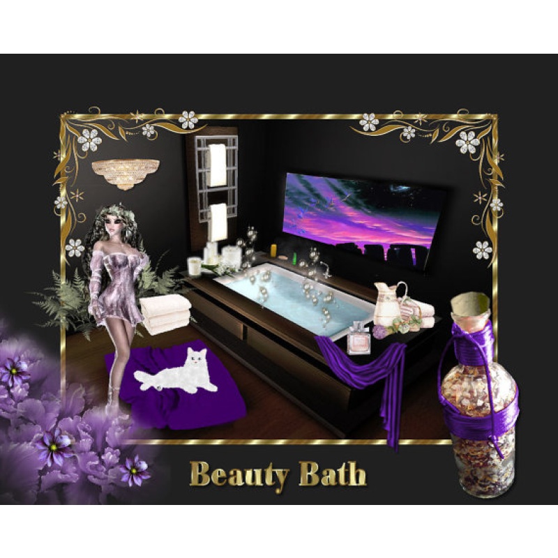 Beauty Ritual Bath. Bath Salts,beauty,witch,Magickal,Aromatherapy relax with herbs and salts, candles and some cones or sticks of Incense