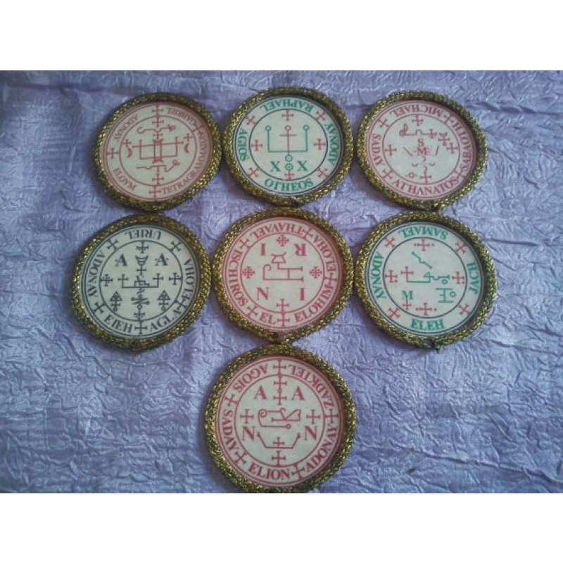 Offer 7 Archangel Seals. Raphael, Michael,Uriel, Gabriel, Samael, Zadkiel,Thavael. Sigil,mystical powers,vibration, Ceremony Ritual Holy div