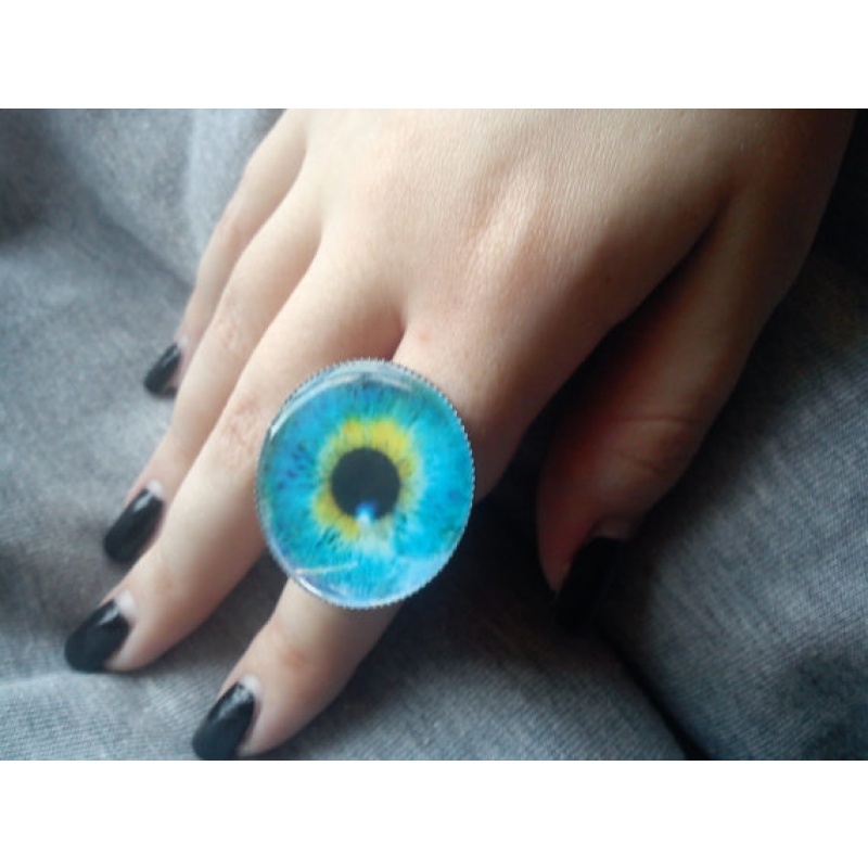 Blue Evil Eye Protection Adjustable Ring - Safeguarding Your Path with Symbolic Elegance