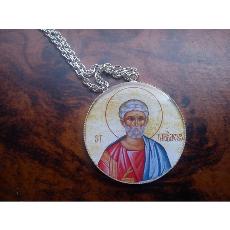 St. Jude Thaddeus pendant, Patron Saint of Desperate cases, lost causes,situations, forgotten causes, hospital workers,Religious