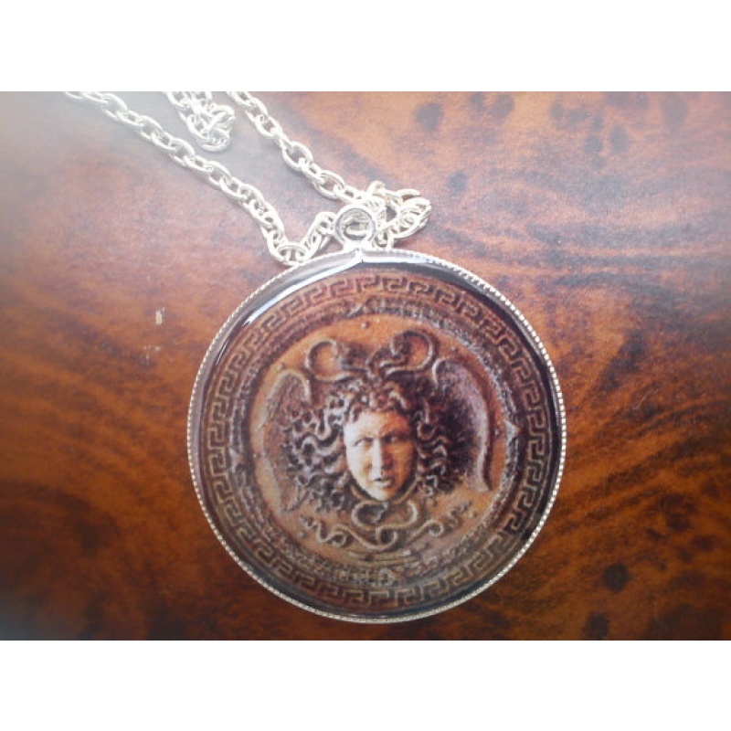 Medusa's head pendant. Strong Protective Greek Amulet against enemies. Gorgon. A powerful weapon against evil. Protect from evil energies.