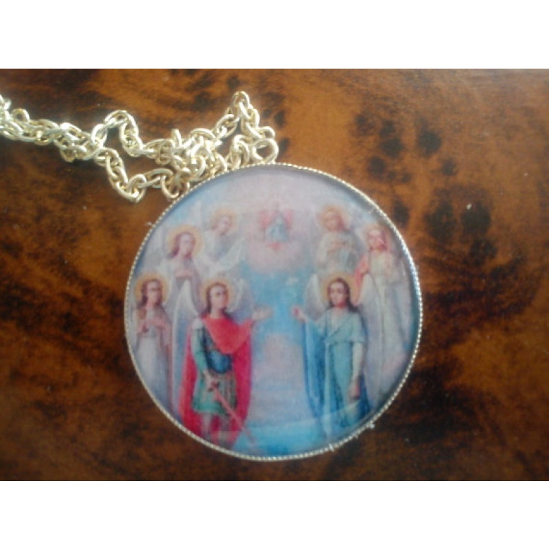 7 Archangels pendant, Michael Jophiel Chamuel Gabriel Raphael Uriel Zadkiel, mystics, violet ray,blue ray of protection