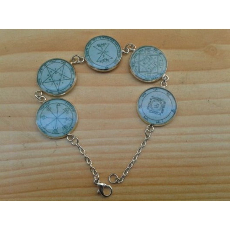 5 Planetary Seals Pentacles of Venus Bracelet . Psalm,invoke,Angel Monachiel,Solomon,Adonai,love,ancient,Karma, grace honor Spirits,Mystical