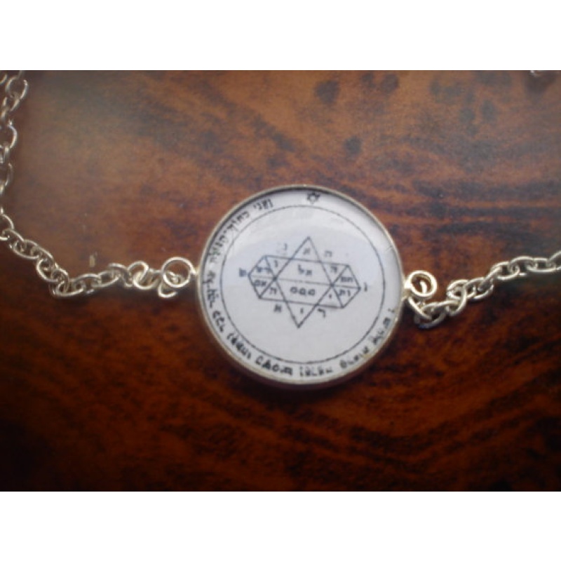 Powerful Fifth Pentacle of Jupiter Bracelet for psychic visions. Great power, Seal of Solomon, Talisman, Angels, Genesis