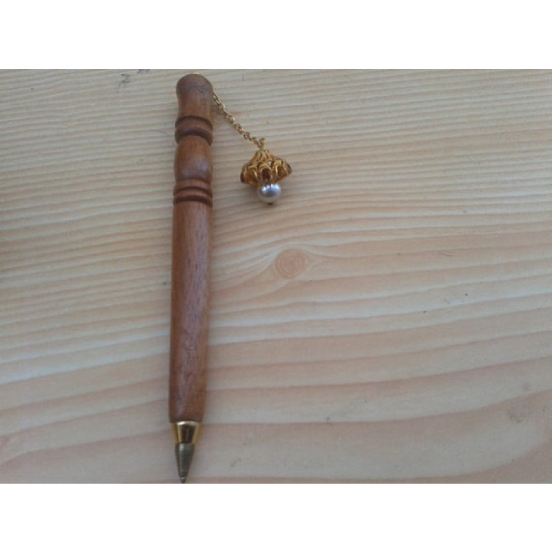 Vintage Antique wooden carved pen. collectible antique item from the 1960s