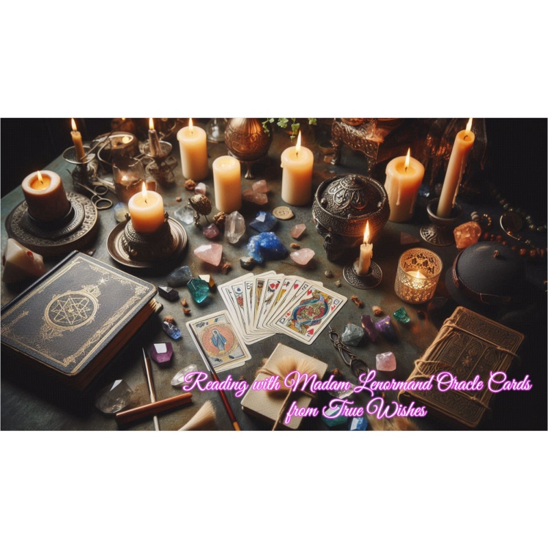 Reading with Madam Lenormand Oracle Cards . Accurate Insights. One Question. Divination, Spiritual Guidance, Quick Look at Career, love . 5 cardsOne Question. Divination, Spiritual Guidance, Quick Look at Career, love. Reading with FIVE CARDS.