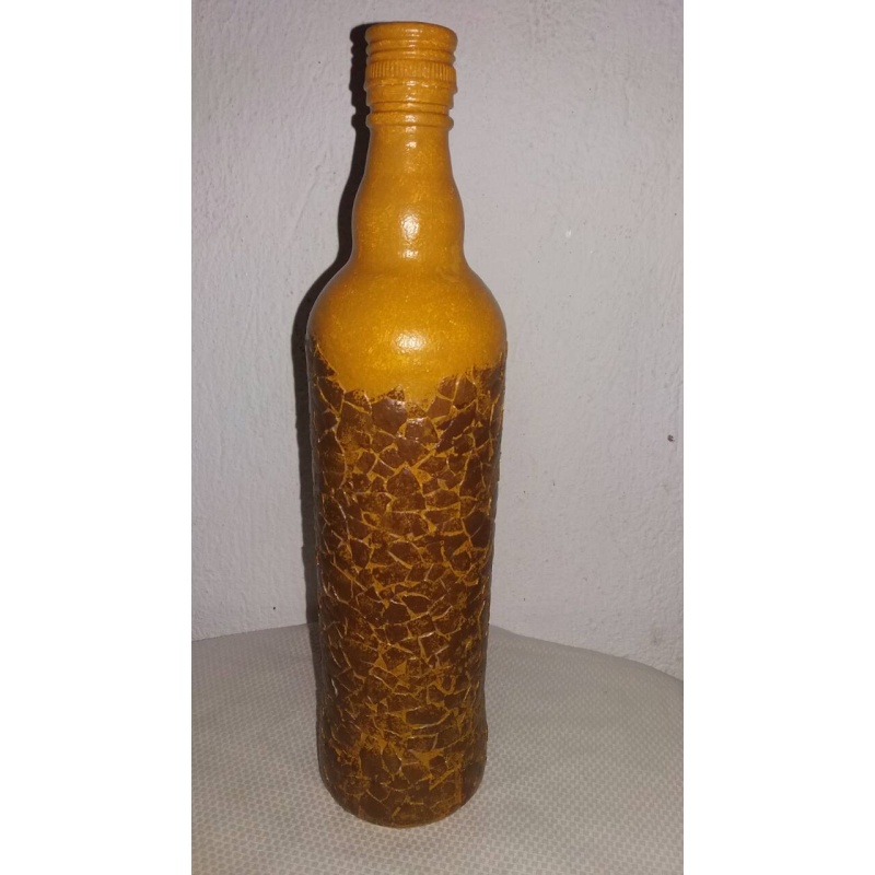 Cheetah decoupage bottle. Decorated bottle handmade. Hand painted decor. Witchy Altar tool Spirit Animal. Animal as totem