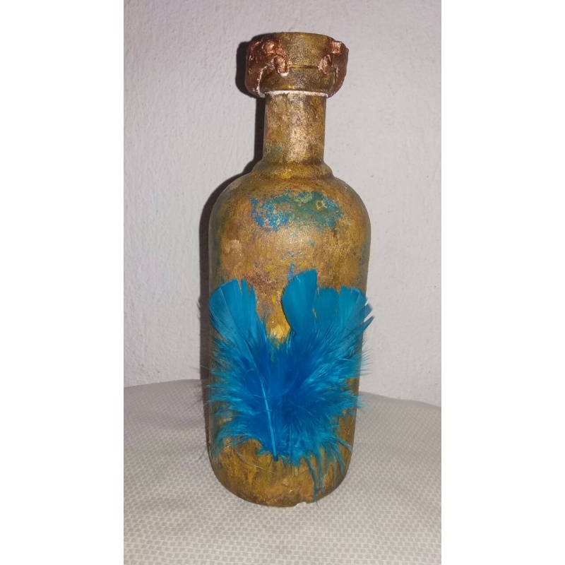 Hera Goddess of Marriage Decoupage Bottle - Embrace the Divine Essence of the Greek Goddess Hera - Handcrafted and Hand Painted Altar Tool